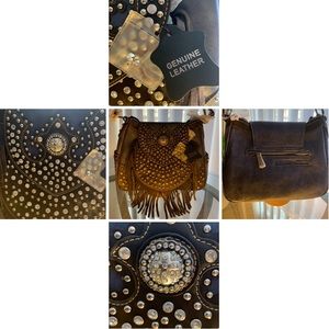 Trinity Ranch Navy Blue Leather Purse